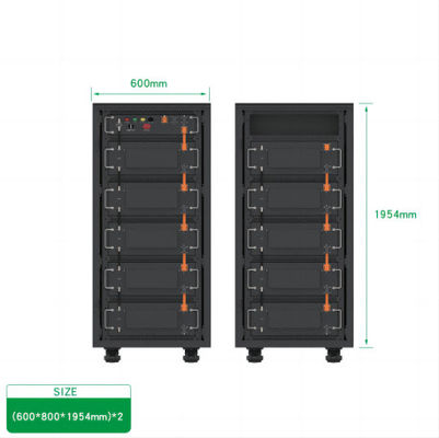 51.2V 500AH แบตเตอรี่ลิเธียมแบบติดตั้งบนชั้นวาง, UPS อเนกประสงค์สำหรับบ้านลิเธียมไอออน