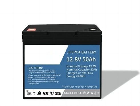 แบตเตอรี่ลิเธียม LifeP04 กันน้ำ 12.8V 50AH พร้อม Bluetooth สำหรับพลังงานทางทะเล