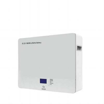 แบตเตอรี่ลิทธิียมอิออนติดผนัง วงจรลึก ประจําชีวิตพลังงานสูงP04 10KWH สําหรับระบบสํารองแบตเตอรี่ในบ้าน