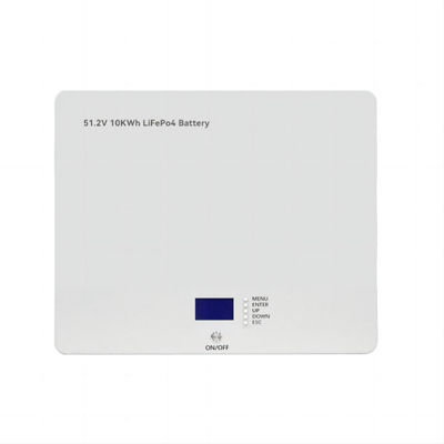 แบตเตอรี่ลิทธิียมอิออนติดผนัง วงจรลึก ประจําชีวิตพลังงานสูงP04 10KWH สําหรับระบบสํารองแบตเตอรี่ในบ้าน