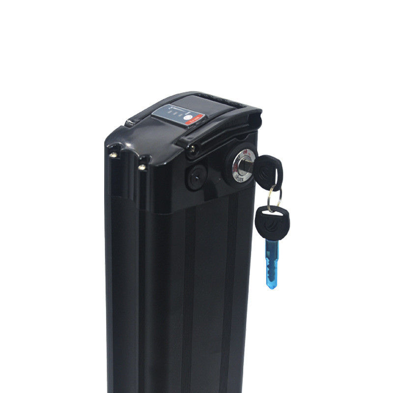 2 Pins Top Tube Type 24V/36V/48V 10AH/20AH แบตเตอรี่ลิเธียมไฟฟ้าจักรยานพร้อมป้องกันการกัดกร่อนสำหรับรถจักรยานไฟฟ้า