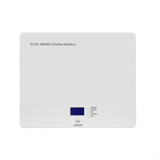 แบตเตอรี่ลิทธิียมอิออนติดผนัง วงจรลึก ประจําชีวิตพลังงานสูงP04 10KWH สําหรับระบบสํารองแบตเตอรี่ในบ้าน