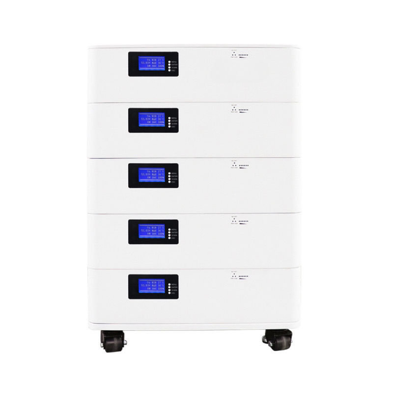 โบลูทูธ สามเฟส โซลาร์อินเวอร์เตอร์ ติดต่อแห้ง LifePO4 แบตเตอรี่แพ็ค 5KWH 10KWH สําหรับระบบเก็บพลังงานแสงอาทิตย์